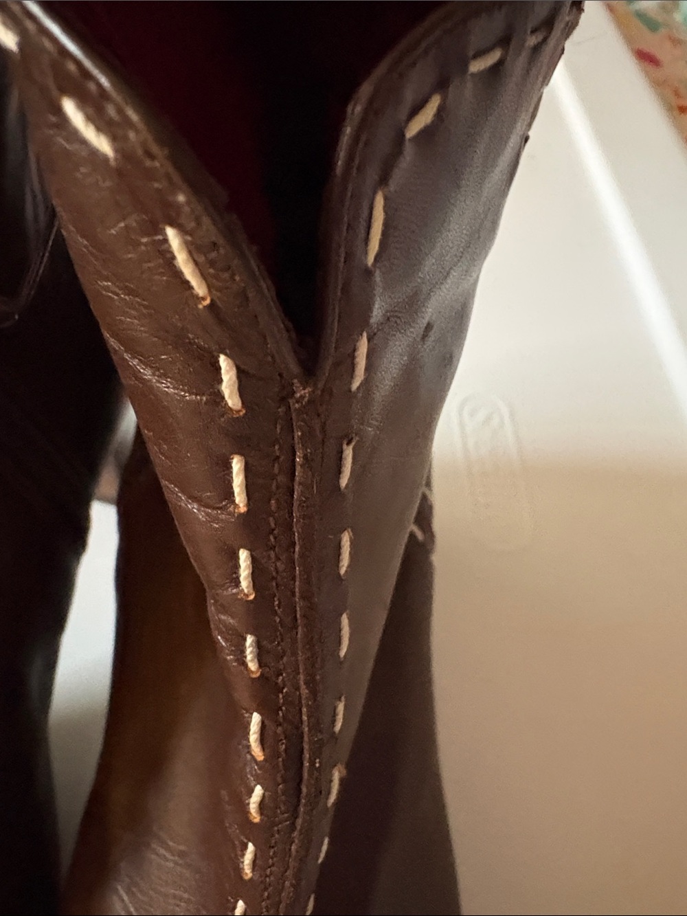 Donald J. Pliner Brown Leather Ankle Boots with Contrast Stitching - Picture 3 of 14